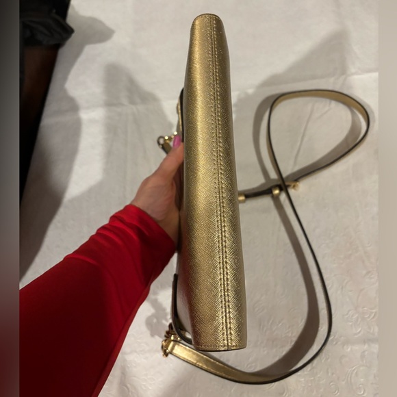 Michael Kors Metallic Gold Crossbody Bag - Picture 4 of 13